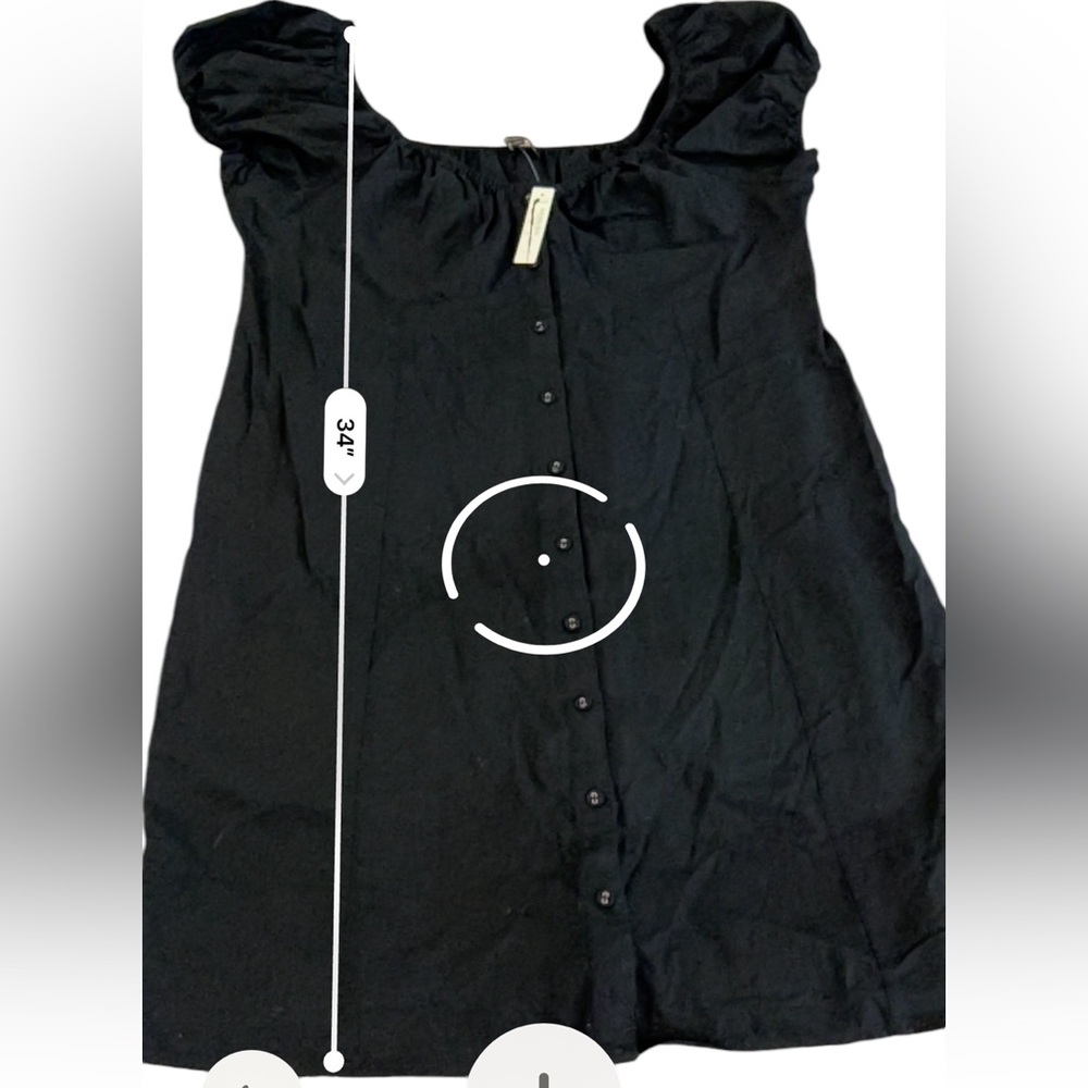 Madewell Margie Mini Dress in True Black, NWT, Size 14 - Picture 10 of 12
